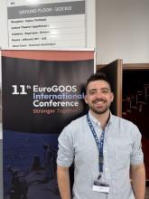 Jak Jones from the BODC at the EuroGOOS conference in Cyrpus